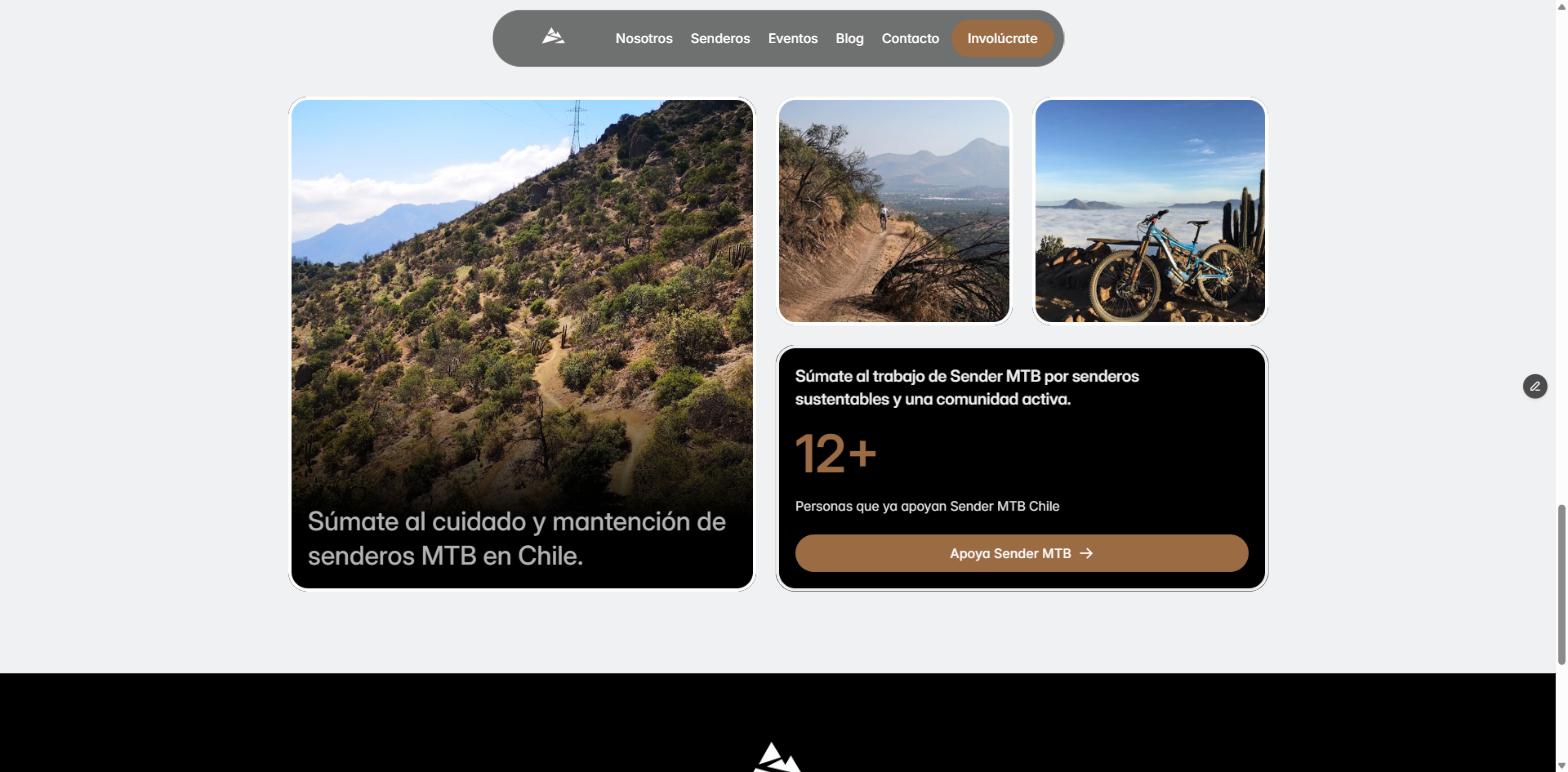Sección para sumarse al cuidado de senderos